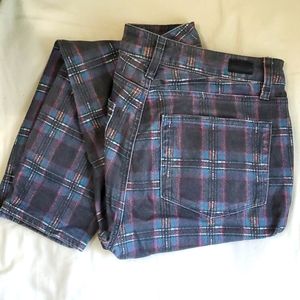 PAIGE size 8/10 plaid jeans (Anthropologie)
